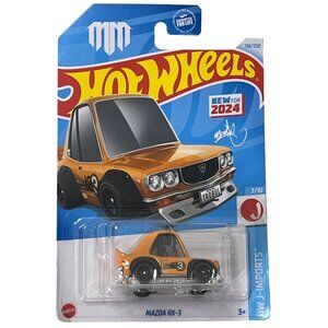 Hot Wheels Mazda RX-3 J-Imports Orange Tooned Mad Mike JDM 2021 Diecast 1:64